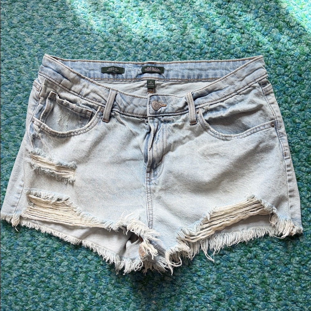wild fable Light Blue Distressed Denim shorts